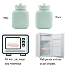 LT-7003 Handheld Hot Compress Silicone Water Injection Warm Water Bag(Blue)