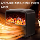 YJQ-N6 3D Anti-real Flame Heater Desktop Energy-saving Electric Heater, Spec: EU Plug(Black)