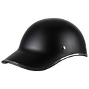 BSDDP A0344 Motorcycle Helmet Riding Cap Winter Half Helmet Adult Baseball Cap(Dumb Black)