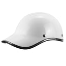 BSDDP A0344 Motorcycle Helmet Riding Cap Winter Half Helmet Adult Baseball Cap(White)