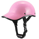 BSDDP A0344 Motorcycle Helmet Riding Cap Winter Half Helmet Adult Baseball Cap(Pink)