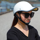BSDDP A0344 Motorcycle Helmet Riding Cap Winter Half Helmet Adult Baseball Cap(Yellow)