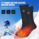 3-speed Temperature Regulation USB Electric Heating Socks Long Tube Warm Socks With Battery Box Gray