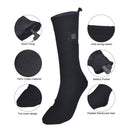 3-speed Temperature Regulation USB Electric Heating Socks Long Tube Warm Socks With Battery Box Gray