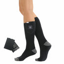 3-speed Temperature Regulation USB Electric Heating Socks Long Tube Warm Socks With Battery Box Black