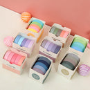 5 Boxes Student Printed Hand Account Tape Set(Macaron Solid Color 4)
