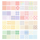 30 Rolls 3cm x 2m Small Fresh Lattice Salt Series Hand Account Tape Set