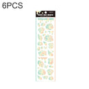 6 PCS Rose Bubble Series Hand Account Laser Waterproof PVC Sticker(West Yilian)