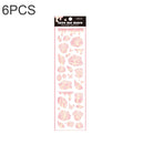 6 PCS Rose Bubble Series Hand Account Laser Waterproof PVC Sticker(Love Peach)