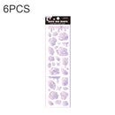 6 PCS Rose Bubble Series Hand Account Laser Waterproof PVC Sticker(Fantastic Purple)