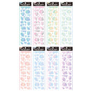 6 PCS Rose Bubble Series Hand Account Laser Waterproof PVC Sticker(Black Pink Night)