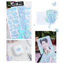 6 PCS Rose Bubble Series Hand Account Laser Waterproof PVC Sticker(Love Peach)
