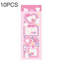 10 PCS Pompon Series Laser Sticker Hand Account Waterproof Pet Cute Sticker(Pink)