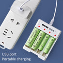 4 PCS BMAX B-04 AAA/AA 1.2V Battery 4 Slot USB Charger(English Boxed)