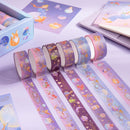 2 Sets 6 Sheets Sticker + 6 Rolls Tape Set Girl Heart Hand Account(Universe Sweetheart)