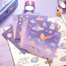 2 Sets 6 Sheets Sticker + 6 Rolls Tape Set Girl Heart Hand Account(Universe Sweetheart)