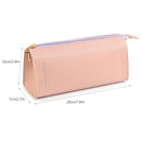 Student Pencil Stationery Pen Case Portable Makeup Brush Case(Light Pink)
