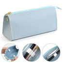 Student Pencil Stationery Pen Case Portable Makeup Brush Case(Light Pink)