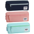 QH2012 Simple Multifunctional Portable Large Capacity Pencil Case(Blue)