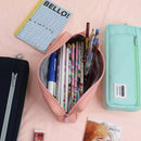 QH2012 Simple Multifunctional Portable Large Capacity Pencil Case(Blue)