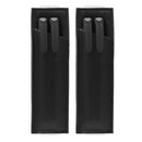 2PCS Adjustable Elastic Belt Minimizes Commercial Receptacle PU Pencil Case(Black)