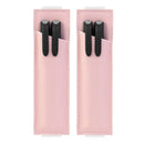 2PCS Adjustable Elastic Belt Minimizes Commercial Receptacle PU Pencil Case(Pink)