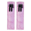 2PCS Adjustable Elastic Belt Minimizes Commercial Receptacle PU Pencil Case(Marble Pink)
