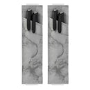 2PCS Adjustable Elastic Belt Minimizes Commercial Receptacle PU Pencil Case(Marble Gray)