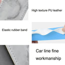 2PCS Adjustable Elastic Belt Minimizes Commercial Receptacle PU Pencil Case(Blue)