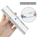 2PCS Adjustable Elastic Belt Minimizes Commercial Receptacle PU Pencil Case(Marble Blue)