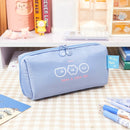 8e12945 Colorful Large Ccapacity Cute Cartoon Pen Bag(Blue)