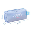 8e12945 Colorful Large Ccapacity Cute Cartoon Pen Bag(Blue)