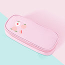 2 PCS Oxford Cloth Large Capacity Student Stationery Storage Bag(Peach)