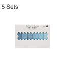 5 Sets 6pcs x 2m Student Hand Account Tape Rainbow Washi Tape(Gradient Blue)