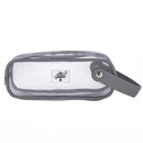 H6637 Large Capacity Transparent Pencil Bag Portable Stationery Bag(grey)