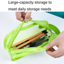 H6637 Large Capacity Transparent Pencil Bag Portable Stationery Bag(Fluorescent green)