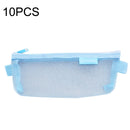 10PCS Hechooses D033 Transparent Mesh Exam Portable Pen Bag, Style: Triangle (Blue)