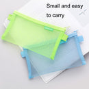 10PCS Hechooses D033 Transparent Mesh Exam Portable Pen Bag, Style: Triangle (Green)