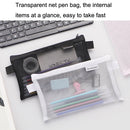 10PCS Hechooses D033 Transparent Mesh Exam Portable Pen Bag, Style: Triangle (Green)