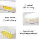 2 PCS Multi-functional Large Capacity Double-layer Pencil Box(White)