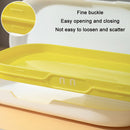 2 PCS Multi-functional Large Capacity Double-layer Pencil Box(Yellow)