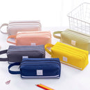 3 PCS Double Layer Large Capacity Oxford Cloth Stationery Bag, Color: Dark Blue