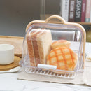 Portable Sealed Bread Box Bowls Chopsticks Drain Rack(Transparent)