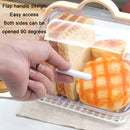 Portable Sealed Bread Box Bowls Chopsticks Drain Rack(Transparent)