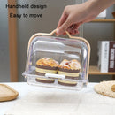 Portable Sealed Bread Box Bowls Chopsticks Drain Rack(Transparent)