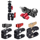 JMSUZ 124124 SLR Camera Rail Adjustable Clamp Crab Clamp (Red)