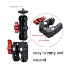 JMSUZ 124124 SLR Camera Rail Adjustable Clamp Crab Clamp (Red)