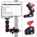 JMSUZ 124124 SLR Camera Rail Adjustable Clamp Crab Clamp (Red)