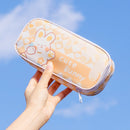 A22 Large-Capacity Cute Cartoon Pattern Pen Bag Stationery Storage Bag(Yellow)