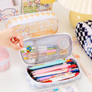 A22 Large-Capacity Cute Cartoon Pattern Pen Bag Stationery Storage Bag(Yellow)